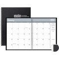 House Of Doo House of Doo HOD262092 Monthly Calendar Planner 2 Year Black Hard Cover - Beige & Gray 2620-92